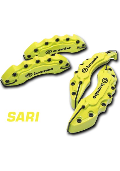 Skoda Modifiyecim Sarı Brembo 4'lü Kaliper Seti Kabartmalı modelleri
