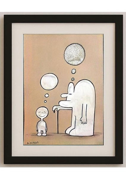 Neda Tanhaei Maghaddam 29X21CM Orijinal Karikatür Tablo