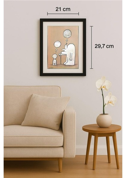 Neda Tanhaei Maghaddam 29X21CM Orijinal Karikatür Tablo fiyatları