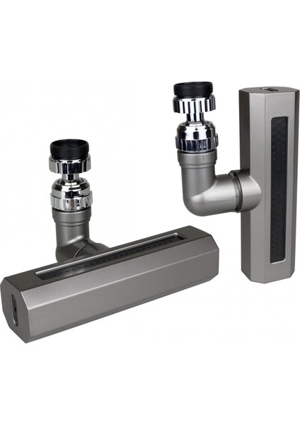 Siyah Geniş 360 Derece Dönebilenoynar Başlık - 4 Mod Perlatör Şelale Musluk Ucu KTX-3288 (K95)