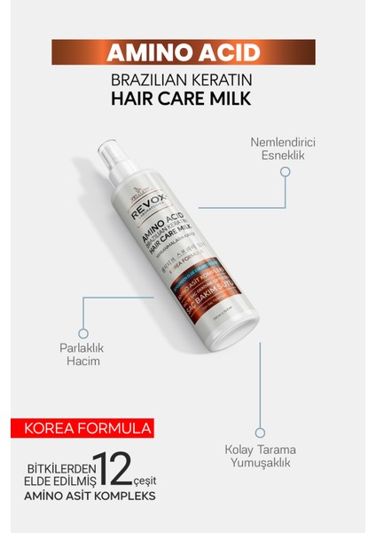 Amino Asit Saç Bakım Onarıcı, Nemlendirici, Dökülme Karşıtı Set / Şampuan & Keratin Saç Bakım Sütü fırsatları