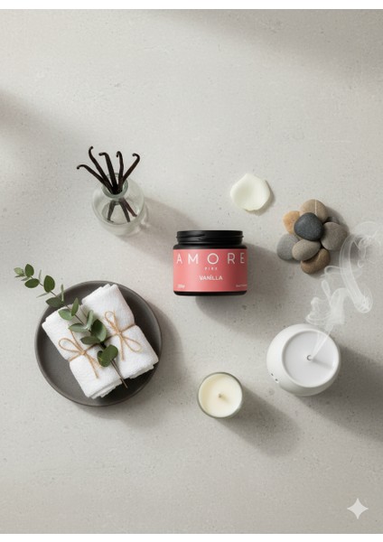 Amore Pink – Özel Tasarım Vanilya Kokulu Mum (250GR) Doğal Vegan Soya Wax | Ahşap Fitil | Özel Cam Kavanoz indirimleri
