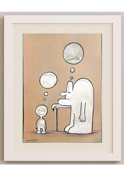 Neda Tanhaei Maghaddam 29X21CM Orijinal Karikatür Tablo fırsatları