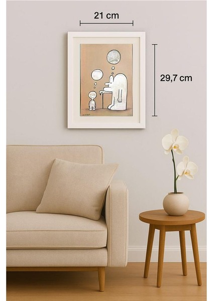 Neda Tanhaei Maghaddam 29X21CM Orijinal Karikatür Tablo indirimleri