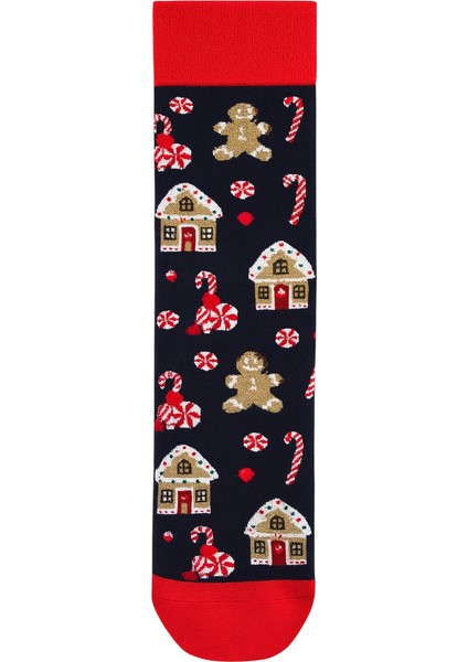 Gingerbread, Ev ve Kardan Adam Desenli 4’lü Yılbaşı Çorap Seti indirimleri