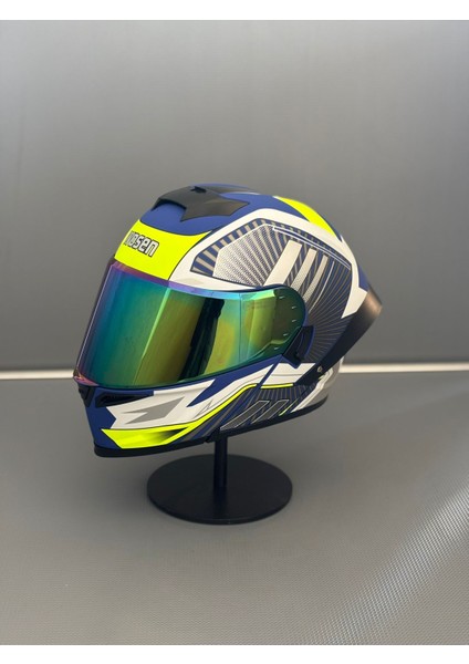 WS-202 Güneş Gözlüklü Çene Açılır Kask Renkli Vizörlü A1