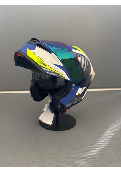 WS-202 Güneş Gözlüklü Çene Açılır Kask Renkli Vizörlü A1