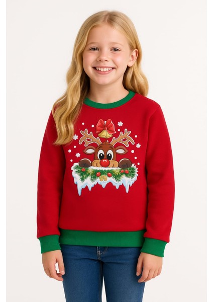 Kız Çocuk Baskılı Sweatshirt