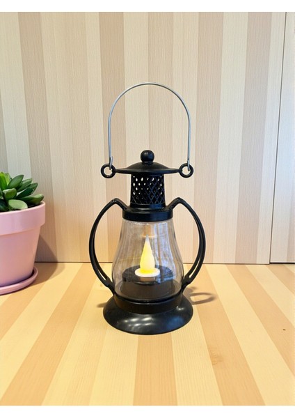 Nostaljik Sıcaklık Pilli Fener Şeklinde Gün Işığı Lamba 12 cm x 6 cm