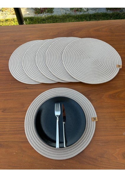 Tekstil 6’lı Yuvarlak Supla Takımı – Kolay Temizlenebilir, Modern Sofralar Için