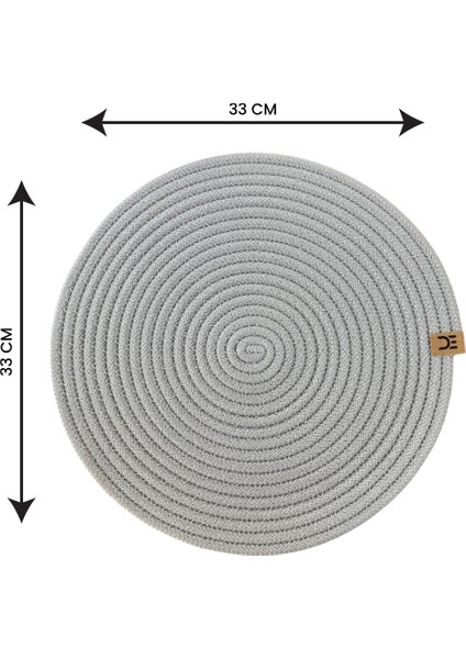 Tekstil 6’lı Yuvarlak Supla Takımı – Kolay Temizlenebilir, Modern Sofralar Için