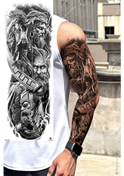 Zeus Dövmesi Kol Kaplama Dövme Tattoo indirimleri