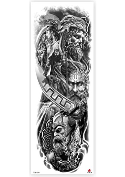 Zeus Dövmesi Kol Kaplama Dövme Tattoo