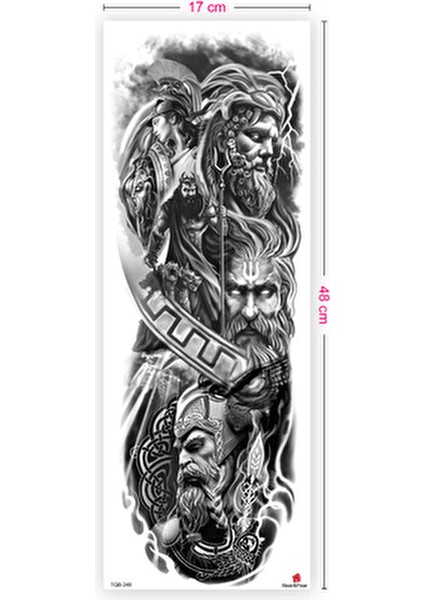 Zeus Dövmesi Kol Kaplama Dövme Tattoo