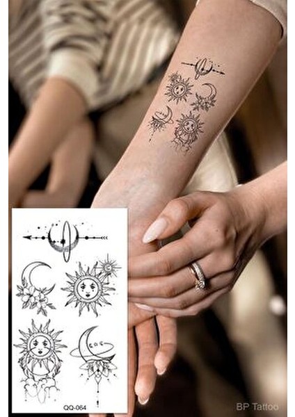 Minimal Ay ve Güneş Dövmesi fırsatları