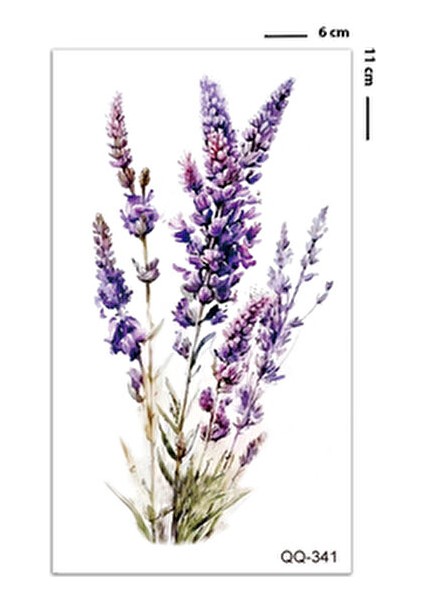 Renkli Minimal Lavanta Dövmesi