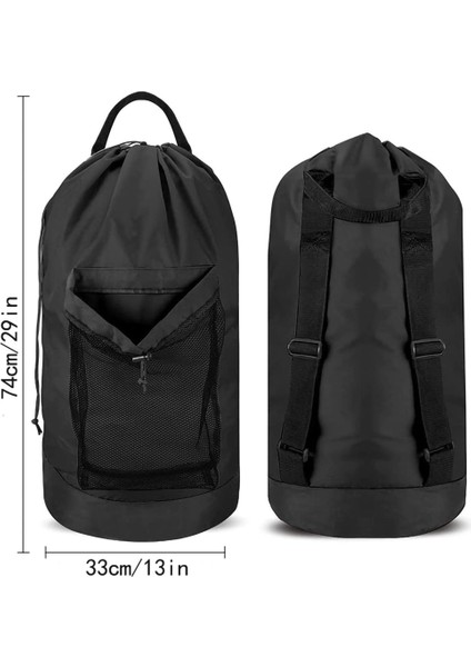 Halın 600D Oxford Kumaş Sırt Çantası Bağcıklı Kapatmalı Çamaşır Torbası Kirli Çamaşır Taşıma Çantası Seyahat Için (Yurt Dışından) modelleri