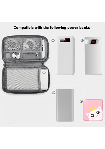 Baona BN-E003 Aksesuar Düzenleyici Çanta Seyahat Düzenleme Çantası Bilek Saklama Çantası Power Bank, Şarj Kablosu ve Kulaklık Için - Gri (Yurt Dışından) fiyatları