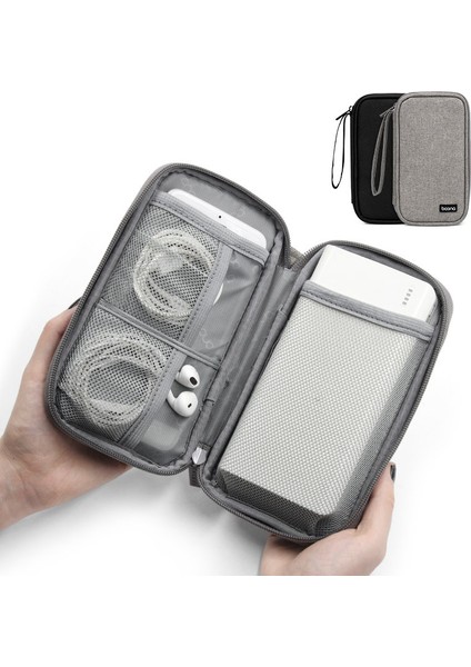 Baona BN-E003 Aksesuar Düzenleyici Çanta Seyahat Düzenleme Çantası Bilek Saklama Çantası Power Bank, Şarj Kablosu ve Kulaklık Için - Gri (Yurt Dışından) fırsatları