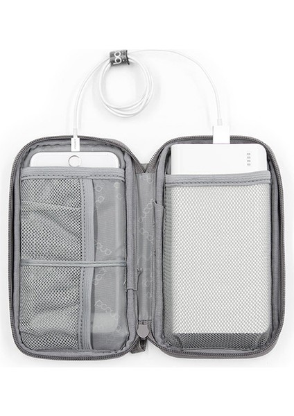 Baona BN-E003 Aksesuar Düzenleyici Çanta Seyahat Düzenleme Çantası Bilek Saklama Çantası Power Bank, Şarj Kablosu ve Kulaklık Için - Gri (Yurt Dışından) indirimleri