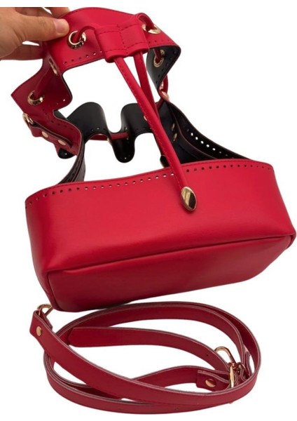 Torba Model Çanta Yapım Aparatı Kırmızı Renk Light Gold Metalli fırsatları