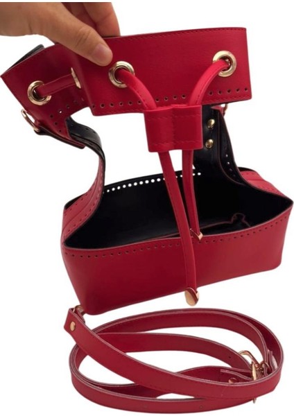 Torba Model Çanta Yapım Aparatı Kırmızı Renk Light Gold Metalli indirimleri