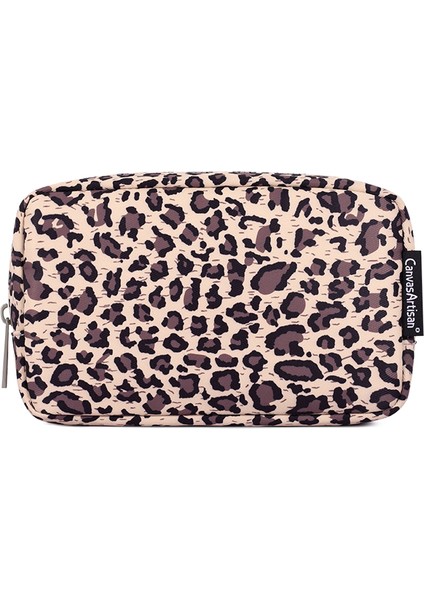 Canvasartısan H31-S11 Leopar Desenli Polyester Dijital Aksesuarlar Fermuarlı Saklama Kutusu Telefon Fare Taşıma Çantası (Yurt Dışından)