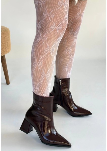 Mosy Bordo Rugan Topuklu Bot modelleri