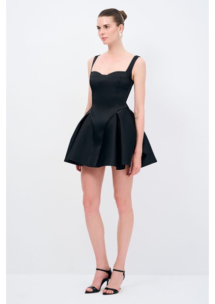 Askılı Mini Elbise Siyah 12445465000 fırsatları