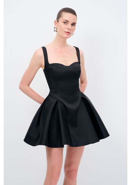 Askılı Mini Elbise Siyah 12445465000 indirimleri