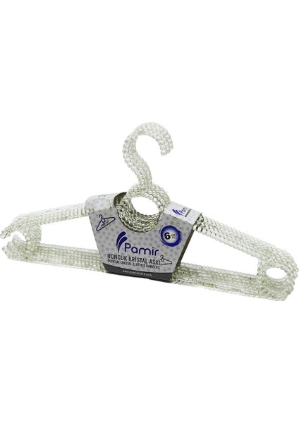6 Parça Boncuk Kristal Elbise Askı (5067)