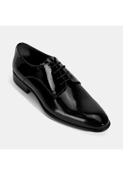 Erkek Siyah Bağcıklı Rugan Deri Klasik Ayakkabı indirimleri