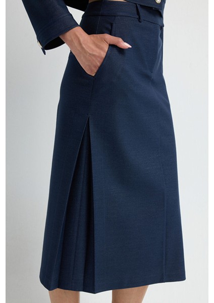 Yırtmaçlı Etek Lacivert 12745796000 fırsatları