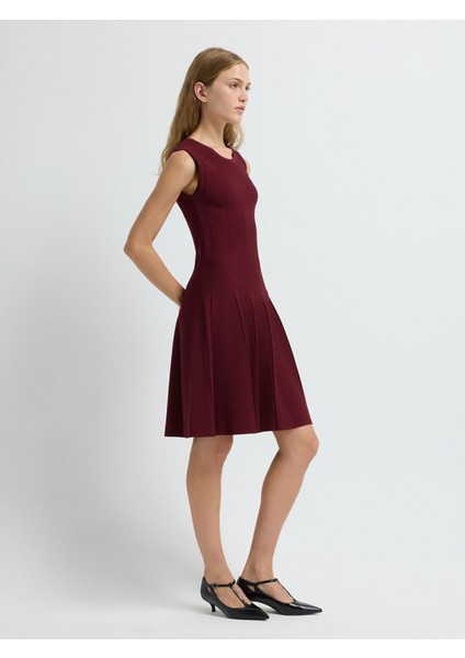 Kolsuz Triko Elbise Bordo 12445593000 fırsatları