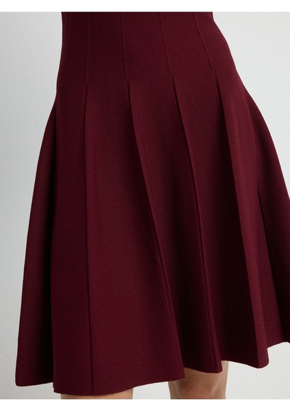 Kolsuz Triko Elbise Bordo 12445593000 indirimleri