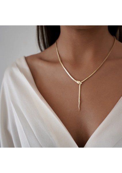 Minimal Bite Yılan Altın Zincir