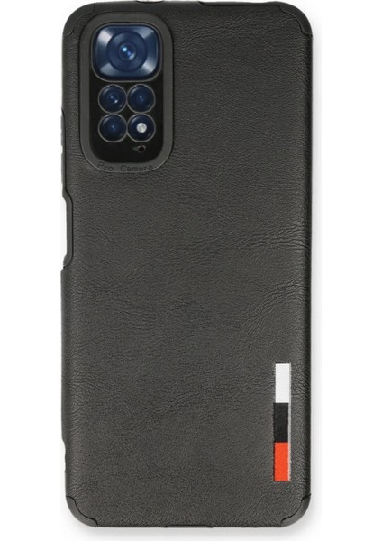 Xiaomi Redmi Note 11 Kılıf Loop Deri Silikon - Siyah (K95)