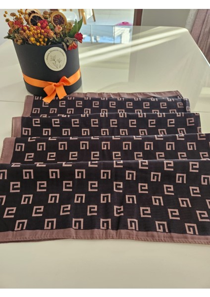 G Desenli Açık ve Koyu Kahve Renkleriyle Soft Şal modelleri