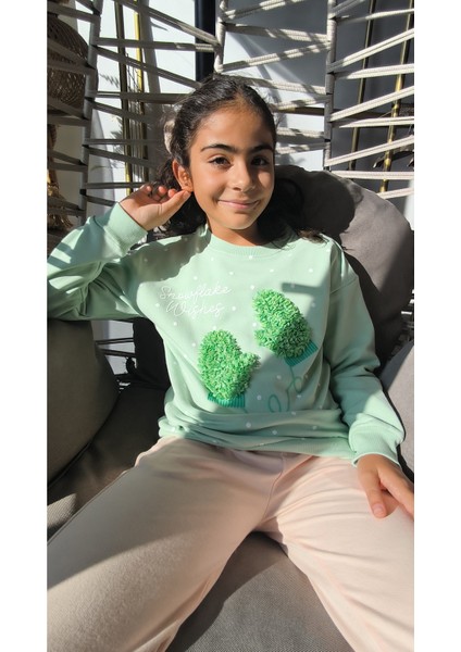 Kız Çocuk Sweatshirt Bluz Rahat Modern Şık Yumuşacık, Canlı Renkler