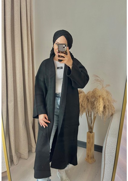 Şal Yaka Uzun Triko Hırka