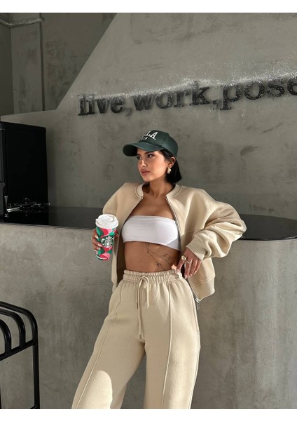 Kadın Şardonlu Üç Iplik Kışlık Eşofman Takımı fiyatları