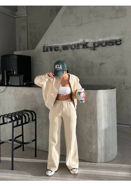 Kadın Şardonlu Üç Iplik Kışlık Eşofman Takımı modelleri