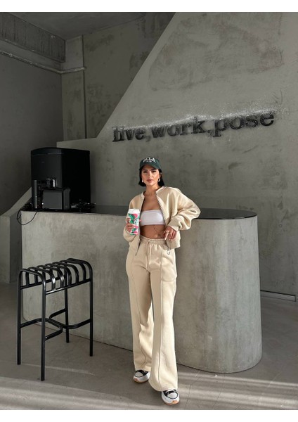 Kadın Şardonlu Üç Iplik Kışlık Eşofman Takımı fırsatları