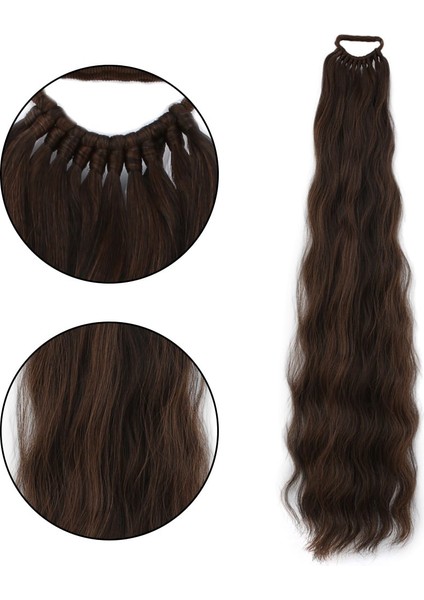 Lastik Tokalı At Kuyruğu Su Dalgalı / Kahve Karamel fiyatları