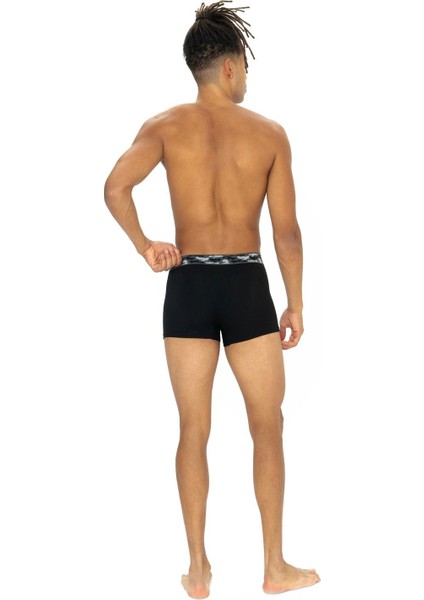 U.s Polo Assn. 80542 Erkek Pamuklu 3'lü Boxer Siyah-Antrasit fırsatları