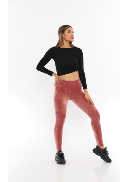 Kadife Tayt Toparlayıcılı Gül Pembe indirimleri