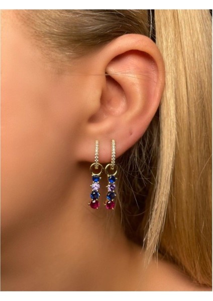 Renkli Sallantılı Halka Küpe fırsatları