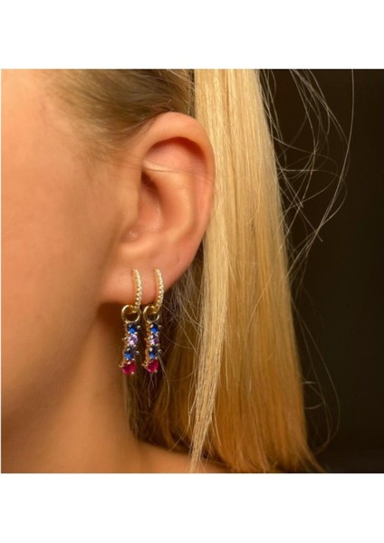 Renkli Sallantılı Halka Küpe indirimleri