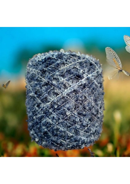 Ebruli Yün Buklet El Örgü Ipi 200 gr