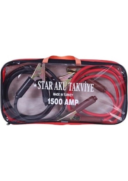 Ultra Güçlü Araba Akü Takviye Kablosu - 1500 Amper Çantalı ( Lisinya )